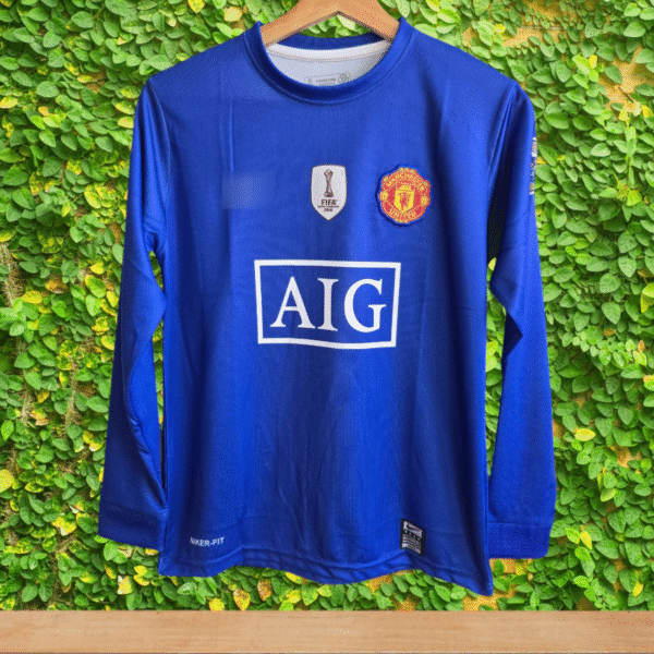 Best embroidery Manchester United Ronaldo jersey full sleeve blue