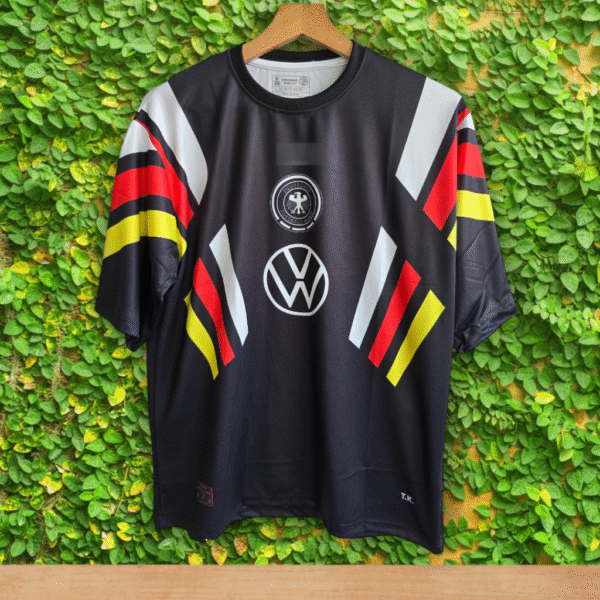 five sleeve Germany beckenbuer jersey black