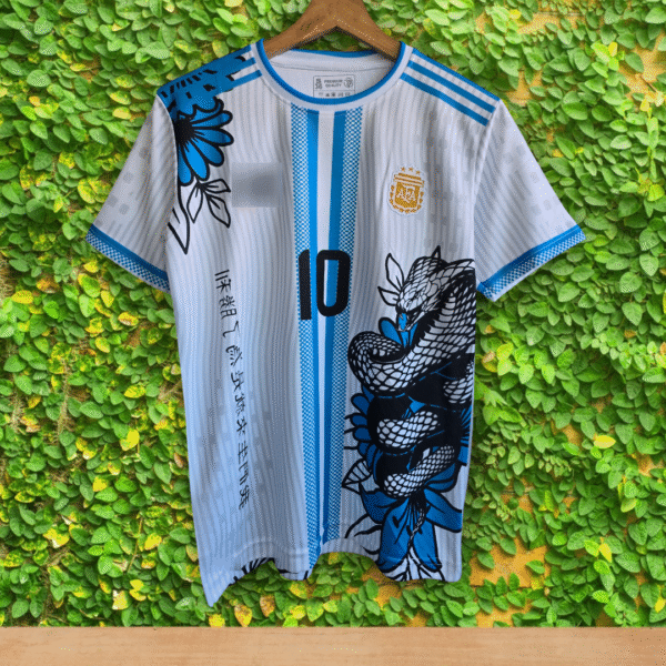 Best embroidery Argentina dragon messi jersey