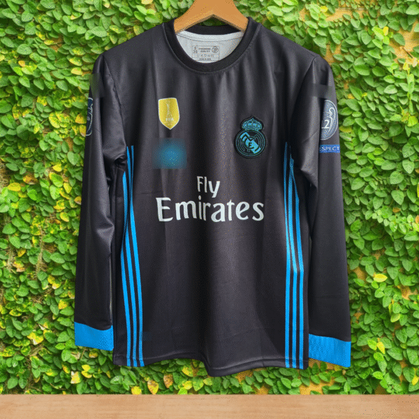 Best embroidery real madrid Ronaldo jersey black