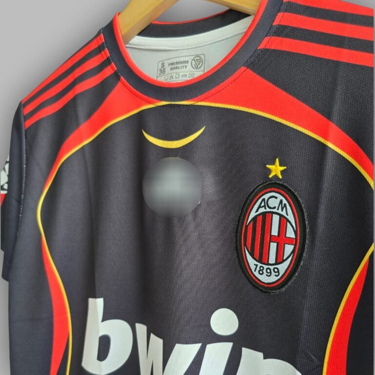 AC MILAN AWAY MALDINI JERSEY 2006 BLACK (2)