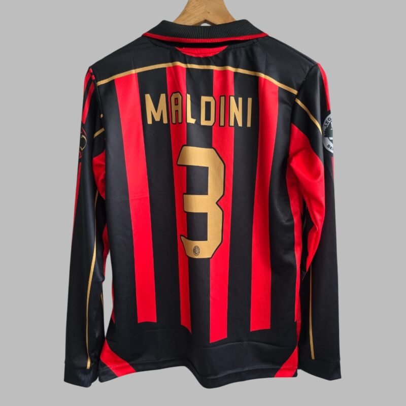 AC MILAN MALDINI JERSEY 2006 POLO NECK FULL