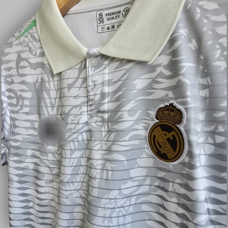 REAL MADRID DRAGON JERSEY POLO NECK WHITE (2)
