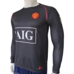 Manchester United 2007-08 Retro Long Sleeve Away Kit - Image 2