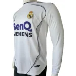 Real Madrid 2006-07 Home Retro Long Sleeve Jersey - Image 2
