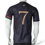 Portugal Cristiano Ronaldo (CR7) "GOAT" Special Black Concept Jersey - Image 3