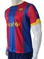 FC Barcelona 2010-11 Retro Home Short Sleeve Jersey – Unicef Sponsor Edition - Image 2