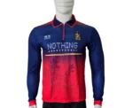 RCB Collar Zip blue #18 Full Sleeve Jersey
